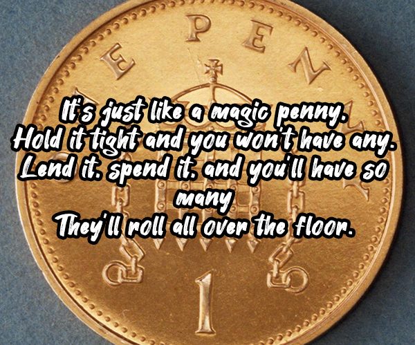 Magic Penny, superimposed on a UK penny