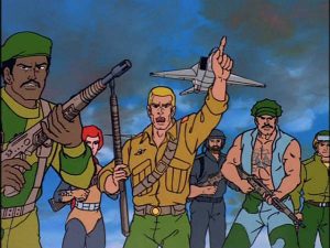 The team going into battle in G.I. Joe: A Real American Hero