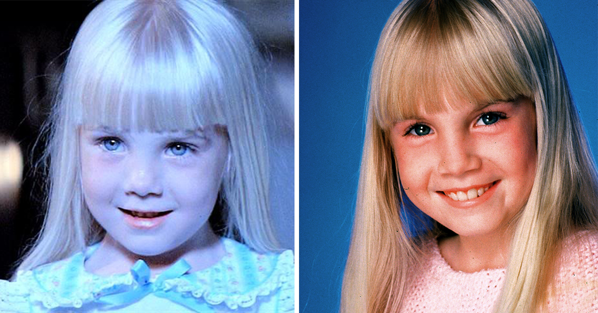 Heather O'Rourke in Poltergeist and in real life