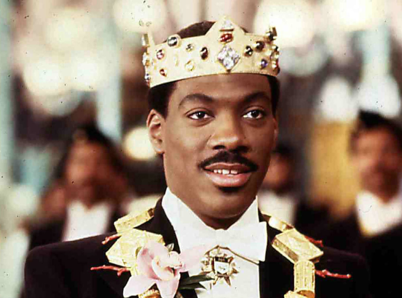 On camera, the main joke in Coming to America is how Murphy’s spoiled Princ...