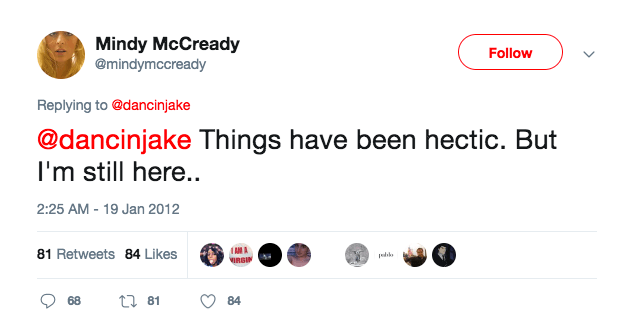 Mindy McCready last tweet