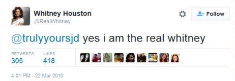 Whitney Houston Last Tweet
