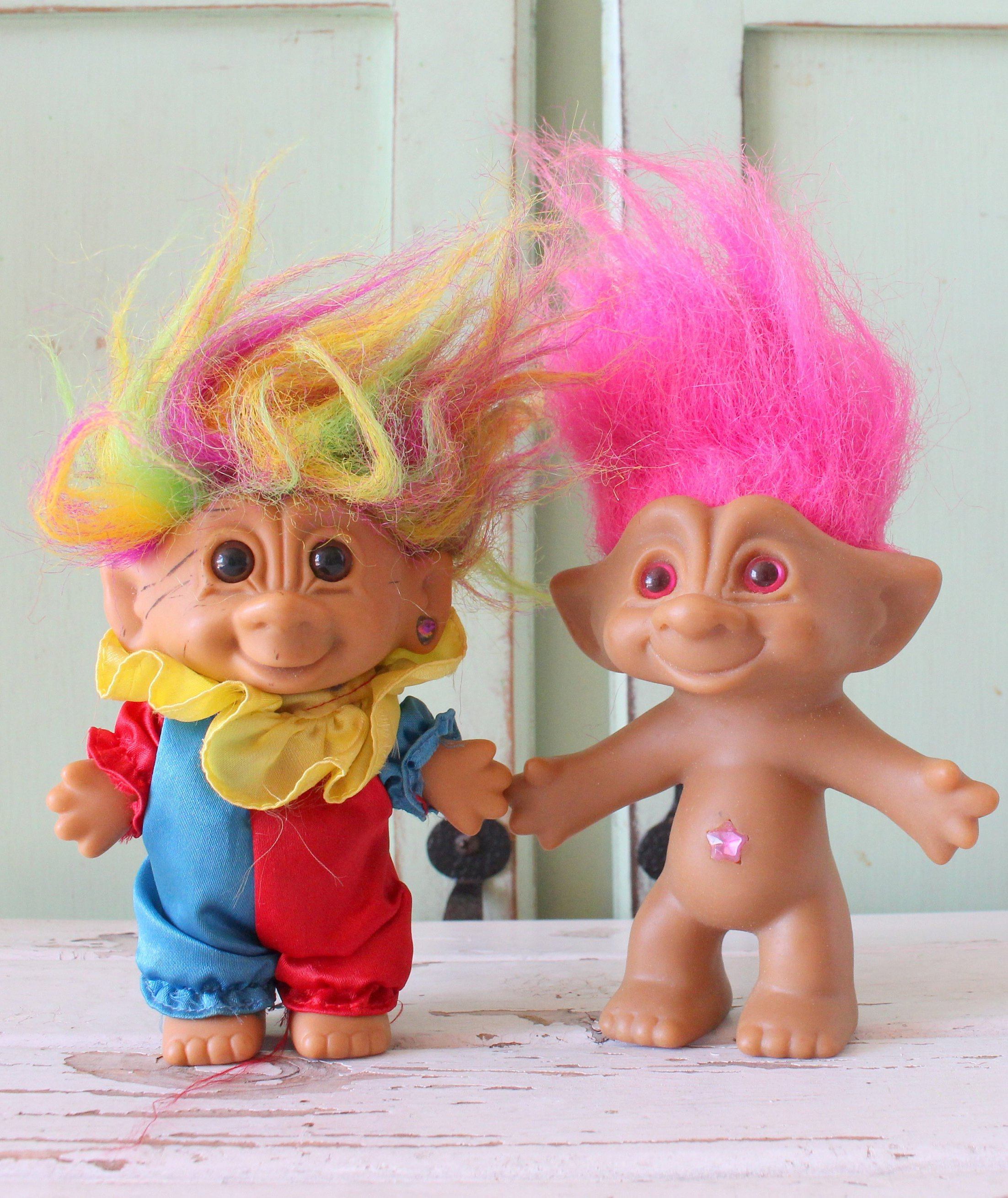 Collectible Trolls figures from the 1980s