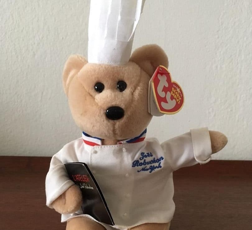 Chef Robuchon Beanie Baby - a bear in chef's whites