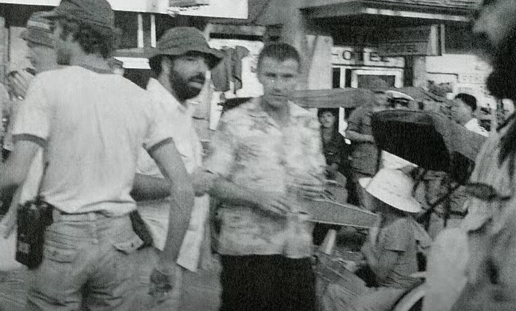 Harvey Keitel on the set of Apocalypse Now with Francis Ford Coppola